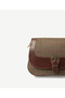 Leather-Trimmed Fabric Small Crossbody Bag - 5