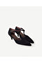 Suede Low Heel Shoes - 2