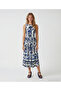 Plain Crew Neck Sleeveless Dress - 2