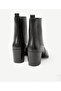 Block Heeled Leather Chelsea Boots - 3