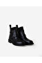 Buckle Leather Flat Boots - 2