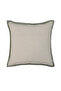 Overlock-Edged Linen Cotton Square Pillow (45X45 cm) - 2
