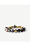 Hematite and Agate Sequential Bracelet