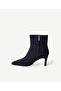 Suede Mid-Heel Boots