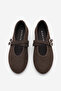 Women's Cross Strap Ballerinas Niroza Brown Suede - 7