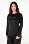 Crew Neck Soft Textured Shiny Velvet Pajama Set Women's Pajama Set 6094209 - 4