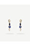 Lapis Ve İnci Detailed Dangle Earrings