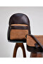 Leather Backpack with Shawl Print Pocket Detail - 6