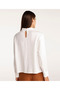 Shirring Detailed Stand Collar Blouse - 4