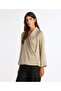 Wide Shawl Collar Long Sleeve Shirt - 2