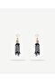 Two-Color Tassel Detailed Earrings