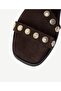 Leather Sandals with Accessory Detail - 5
