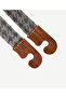 Bead Embroidered Belt with Wooden Buckle and Goose Feet Pattern - 2