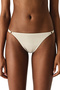 Beige Devon Side Glitter Mid-Waist Bikini Bottom