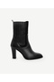 Soft Leather Heeled Boots with Rubber Detail