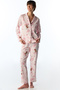 Lila Happiness Bear Patterned Long Sleeve Shirt Pants Pajama Set