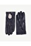 Leather Gloves with Knitted Saddle Detail - 2