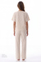 Gardenya Hallie Shawl Patterned Short Sleeve Pants Pajama Set - 4