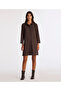 A Form Shirt Collar Long Sleeve Dress