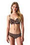 Colorful Polka Dot Lotus Strapless Bikini Top - 5