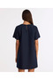 Loose Crew Neck Short Sleeve Dress - 4