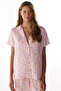 Flora Floral Short Sleeve Shirt Pants Pajama Set - 2