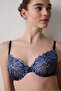 Broderie Wire Navy Blue Bra - 3
