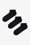 Black Men's Super 3-Piece Booties Socks