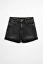 Women's High Waist Layered Mom Jean Shorts - 2