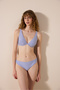 Nole Slip Textured Striped Bikini Bottom - 3