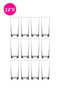 Suma Glass Water Cup 12-Pack 190 ml (Raki/Lemonade/Soft Drink Cup)