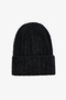 Black Zoe Soft Textured Beanie