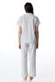 Light Blue Lemons Cotton Piece Shirt Pants Pajama Set - 4