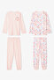 Girl's Dancer Printed Cotton Long Sleeve 2-Piece Pajama Set