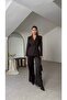 Buttoned Sleeve, Front Veer Detail, Lined Jacket and Trousers Set