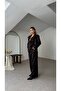 Buttoned Sleeve, Front Veer Detail, Lined Jacket and Trousers Set - 4