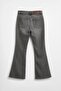 Women's Flared Stretch Fabric Stretchy Gray Flare Jeans Pants - 8