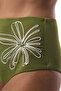 Wild Green Embroidered Bikini Bottom - 4