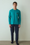 Men's Super Slogan Printed Crew Neck Cotton Pajama Set