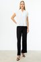 Mock Neck Short Sleeve Women's Blouse 25Yekl03044 - 3