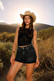 Women's High Waist Layered Mom Jean Shorts - 5