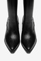 Women's Black Leather Western Cowboy Cowgirl Boots - 3