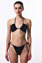 Black Super Frill Tie-Up Low Waist Bikini Bottom - 4