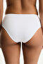 White High Drawstring High Waist Bikini Bottom - 2