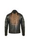 Bill Brown Men's Eagle Vintage Biker Leather Coat - 7