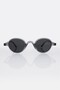 Oval Cut Gray Transparent Framed Men's Sunglasses