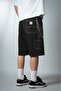Black Carpenter Denim Jort Men's Urban Shorts