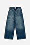 Blue Wide Leg Oversize Baggy Jean Men's Trousers - 6