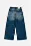 Blue Wide Leg Oversize Baggy Jean Men's Trousers - 7