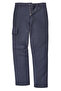 Men's Navy Blue 100% Cotton Canvas Cargo Pants with Zipper Pockets, Durable for Work and Daily Use